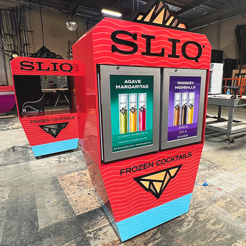 vinyl installation & printing on slushie machine